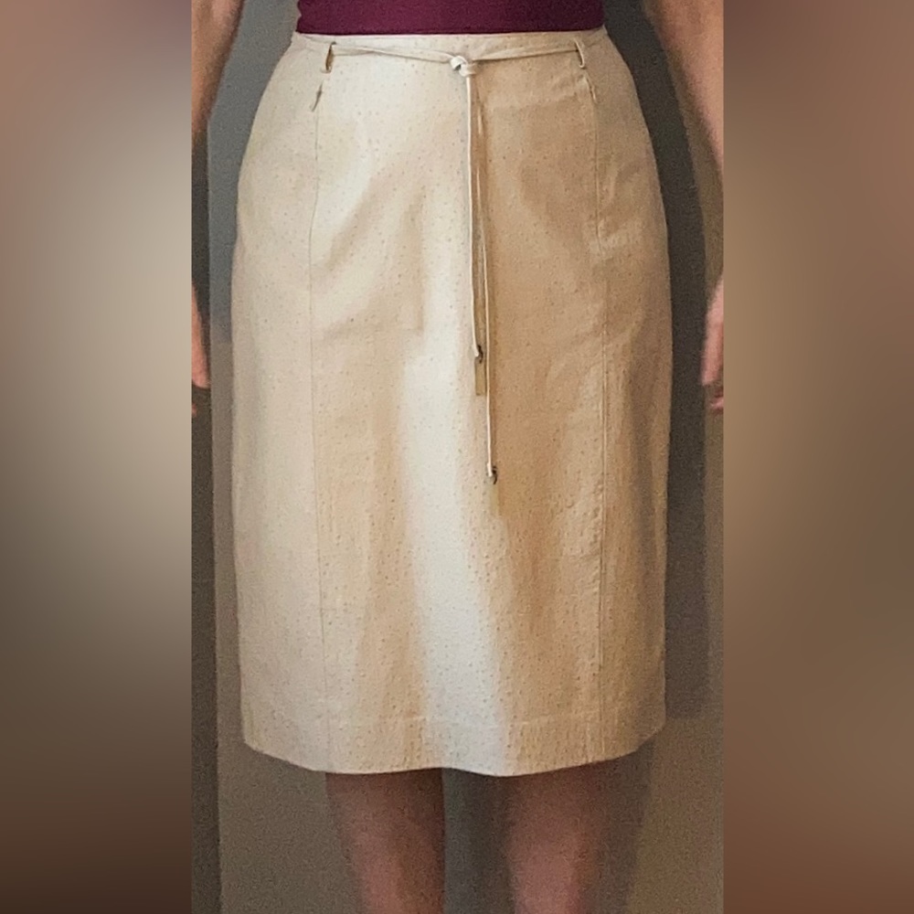 Worth Ostrich Leather Skirt size 6